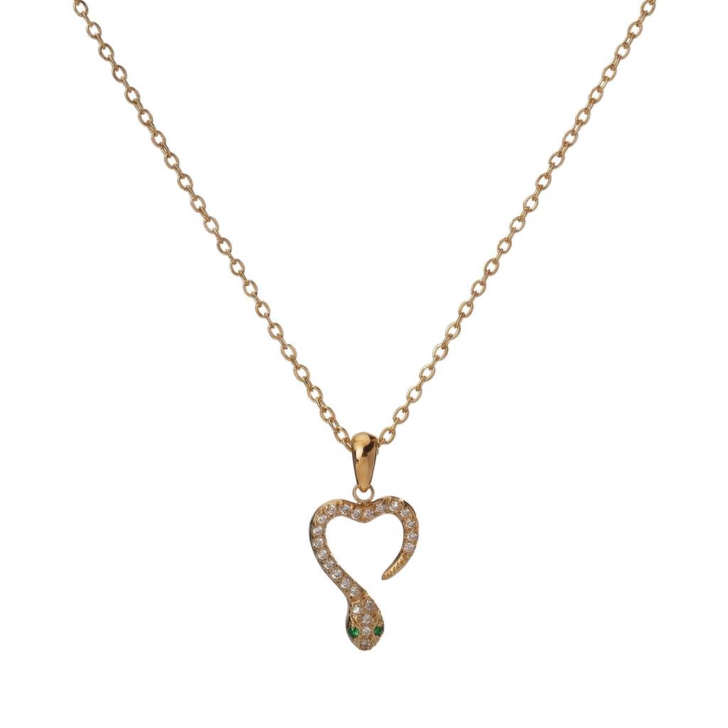 Glam Venom Glow Pendant Necklace For Women - Waterproof & Anti-Tarnish : NK0744