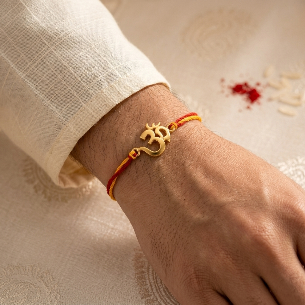 Omkaresh 925 Sterling Silver Rakhi For Brother : RB-0010