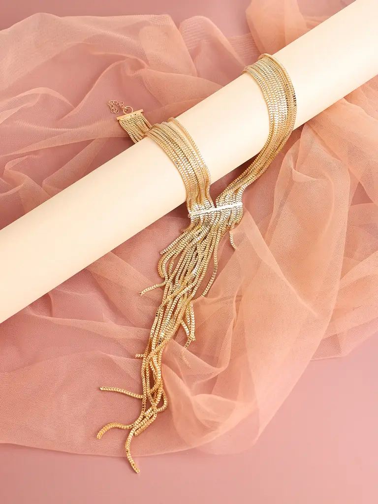Suse-Gold Plated Designer Stone Party Necklace For Women : SOHNCK4946