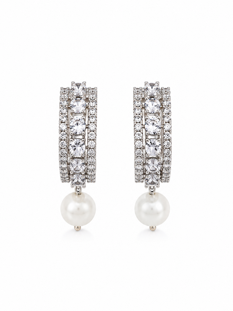 Diva American Diamond Hoop Earrings : YI24A1021E