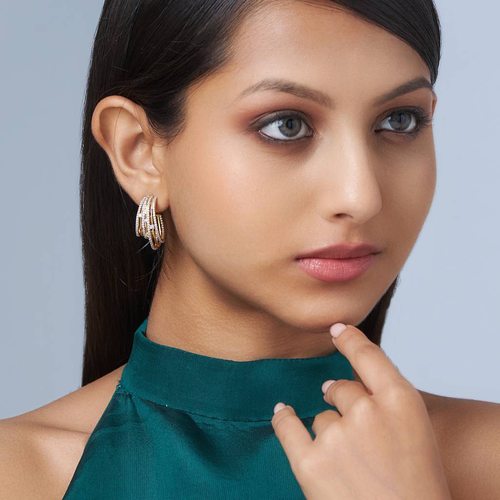 Casual Wear Zircon Earring - 376705 : 376707