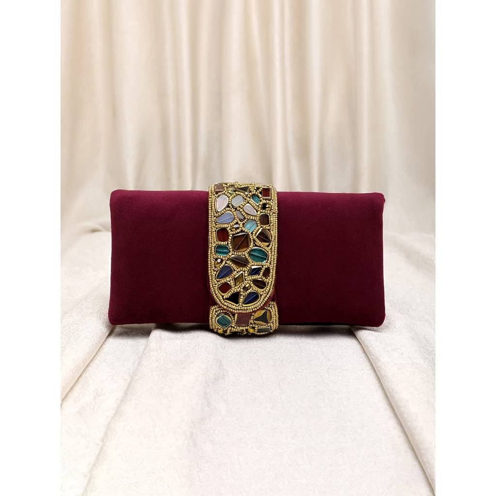 Clutch Purses For Women Handmade Evening Sling Handbag Stylish Bridal Fashion Clutch Bag For Girls (C118Bl) : C118M