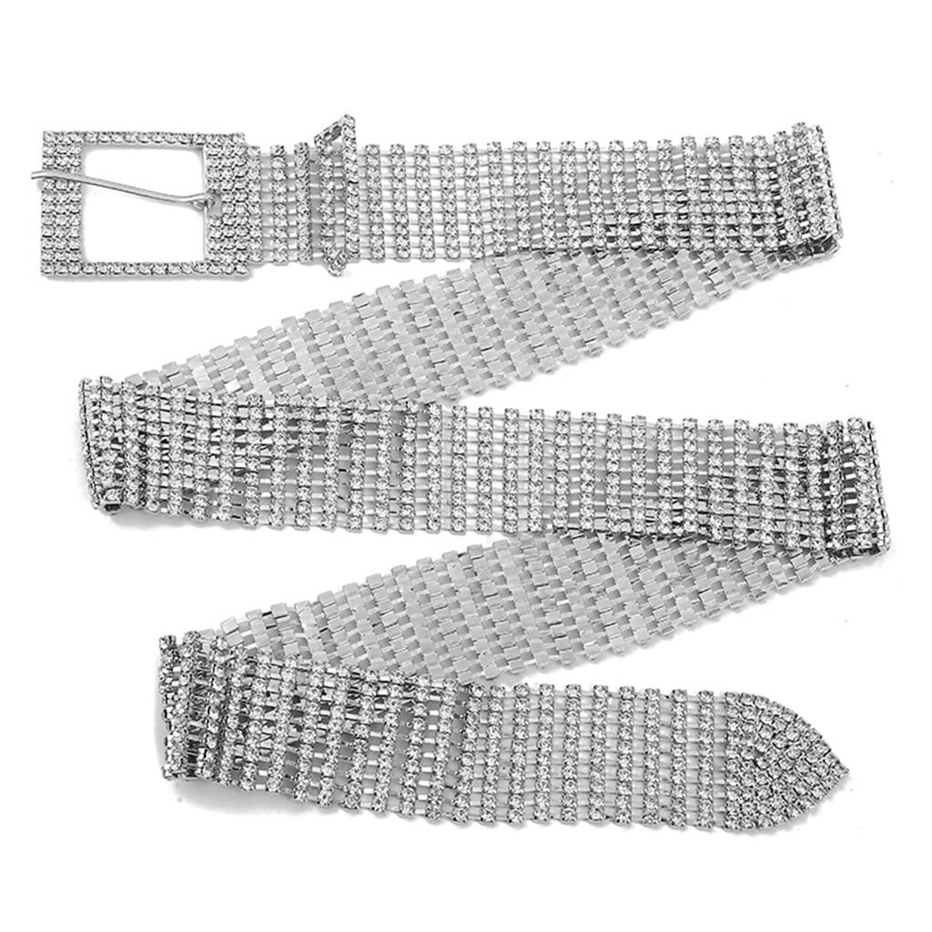 Silver Tone Dress Waist Belt Kamar Bandh Belly Belt Western & Stylish Wear For Women Girl : PX8BCH040S