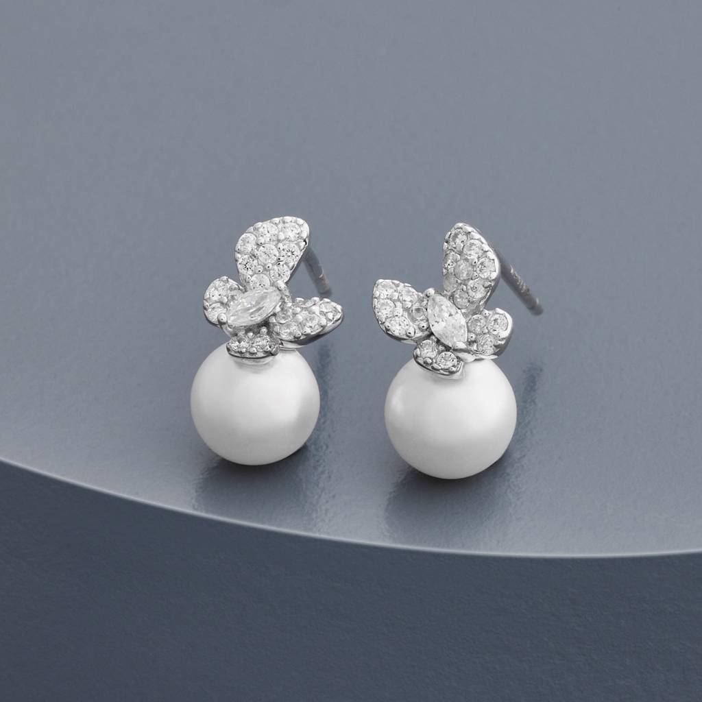 Office Wear Silver Earring - 465585 : 465586