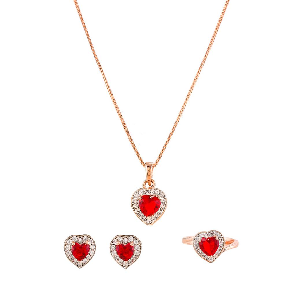 Sparkling Essentials Red Heart Shaped Zircon Box Set : 8905124480368