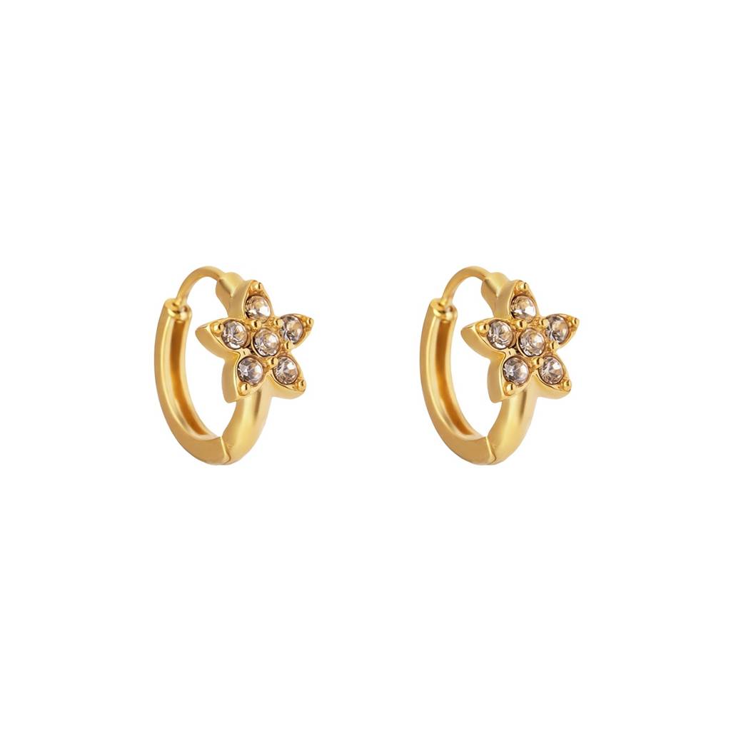 Regal Petal Glow Hoop Earrings : ER0563