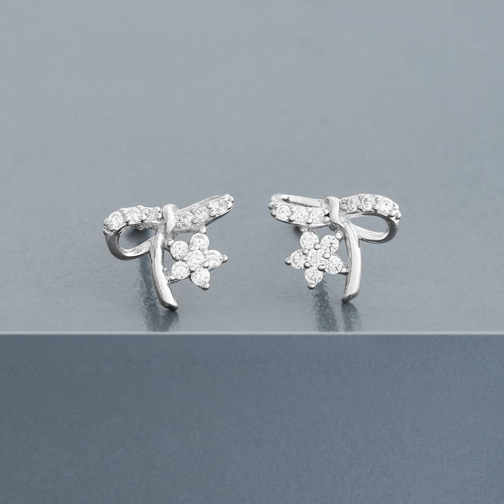 Office Wear Silver Earring - 465537 : 465538