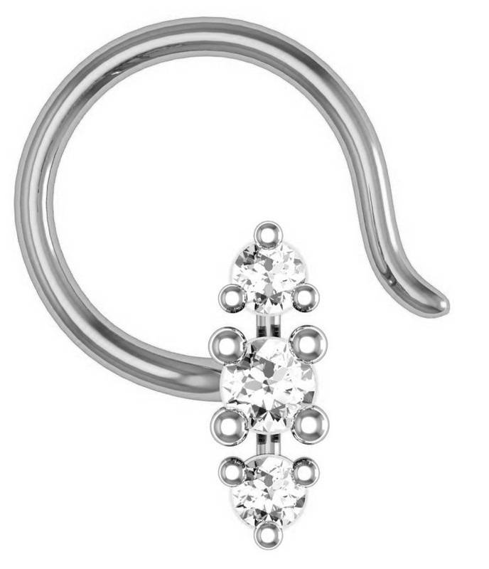 Avsar 9K Bis Hallmarked | Nosepin For Women/Girls |  Avno012 : AVNO012WC
