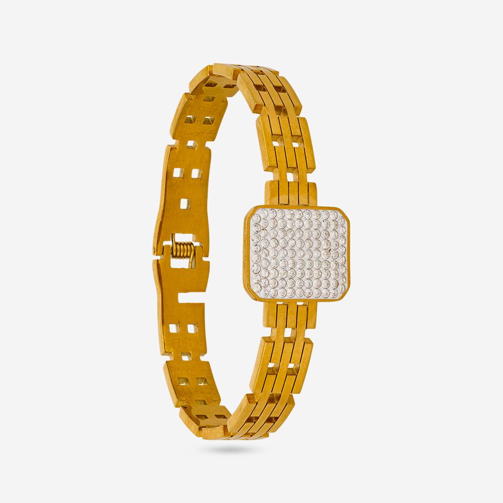 White Gold - Plated Casual Wear Trendy Kada - 458936 : 458936