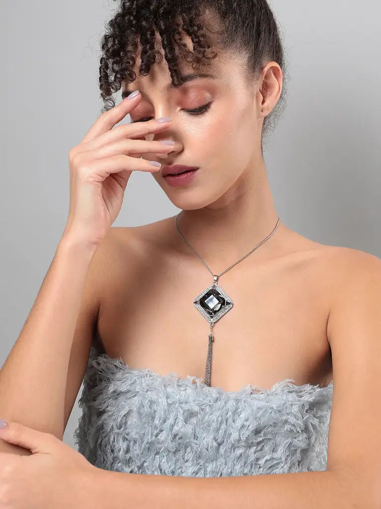 Shamim-Women'S Crystal Tassel Pendant Necklace : SOHINC8724