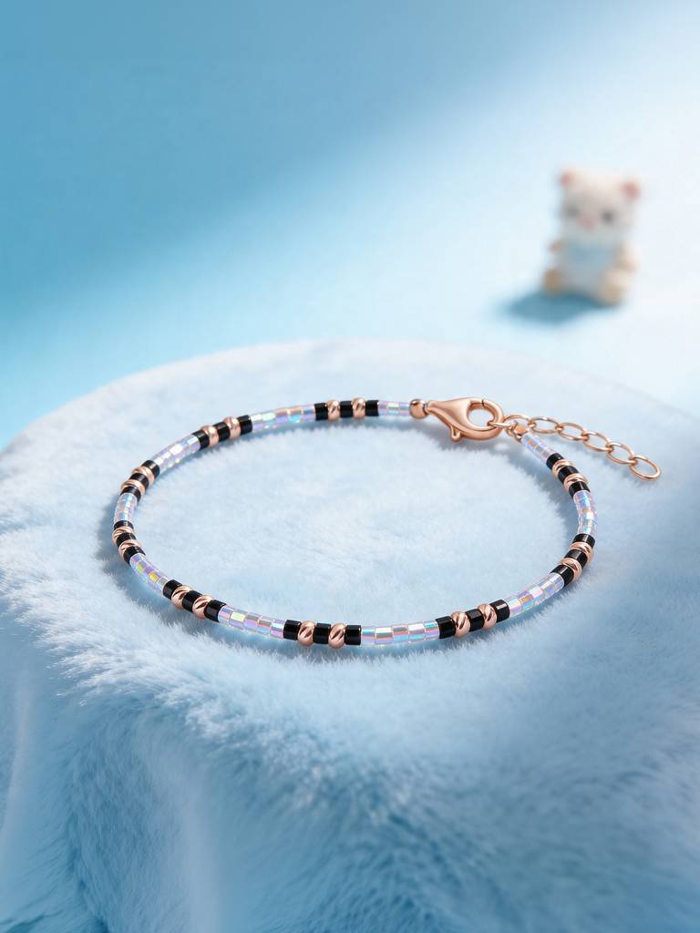 Silver Black & Gold Kids Jewellery : DKD4