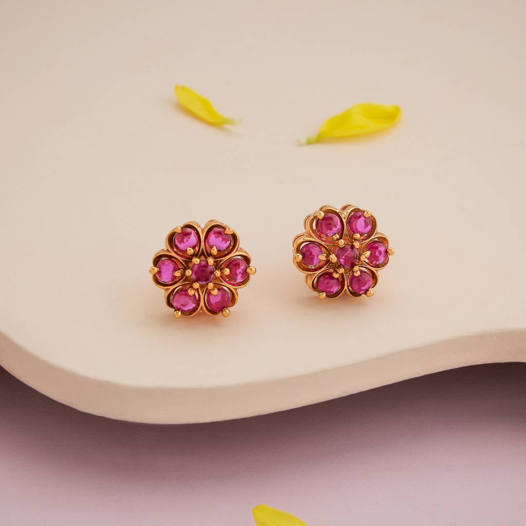 Gold - Plated Festive Antique Earring - 440696 : 440697