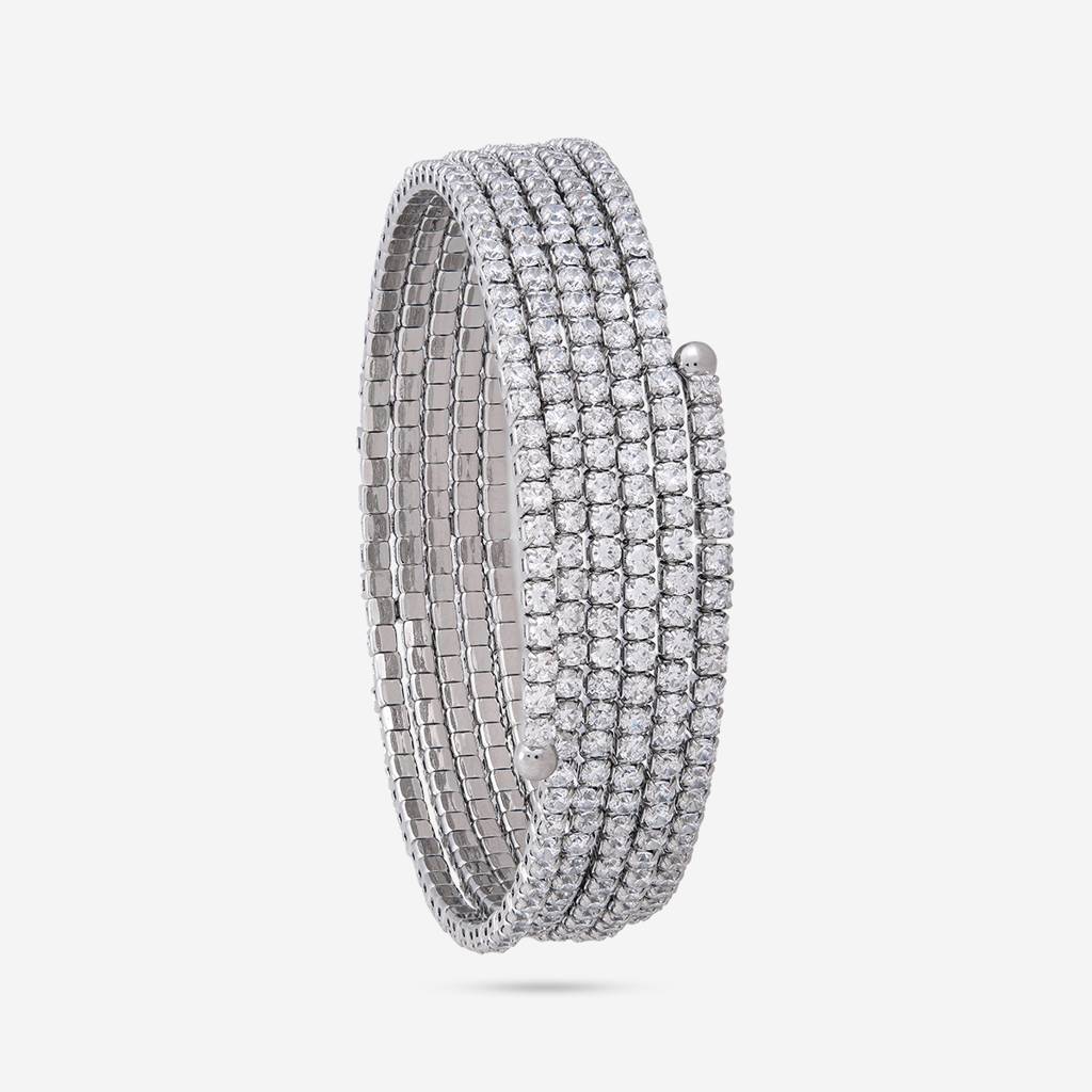 White - Plated Casual Wear Trendy Kada - 464420 : 464420