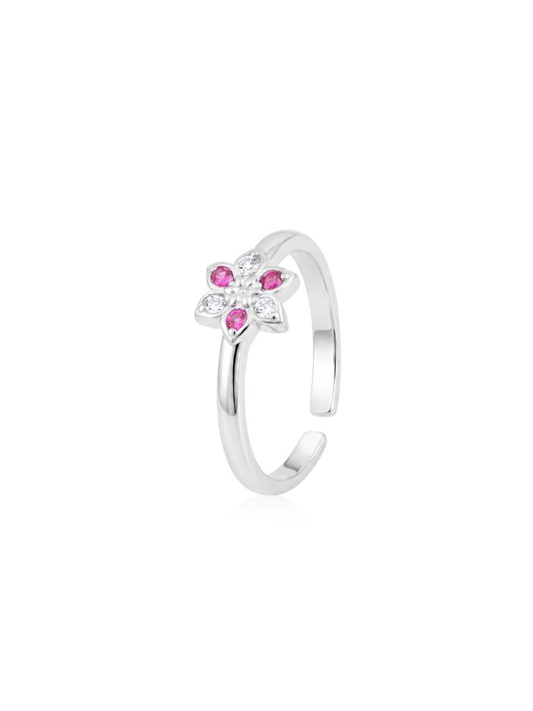 Square Floral Toe Ring : DKTR2210