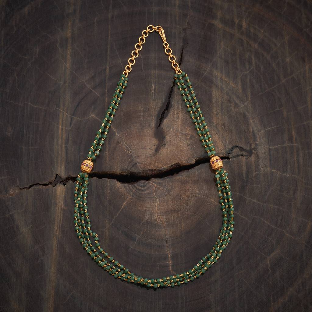 Ruby-Green Gold - Plated Festive Antique Chain - 434563 : 434563