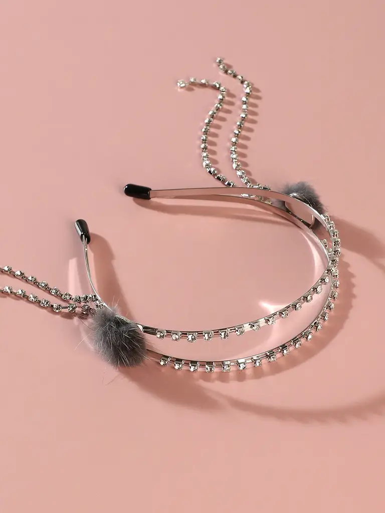 Christian-Silver-Plated Hairband : SOHIBD9478