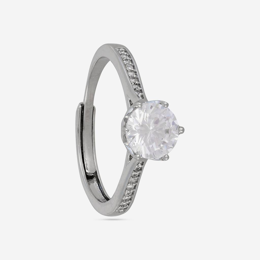 Gold Plated Casual Wear Trendy Zircon Finger Ring - 474316 : 474317