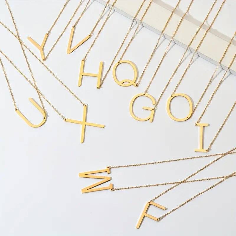 Chic Alphabet Golden Necklace : NS12279-G-B