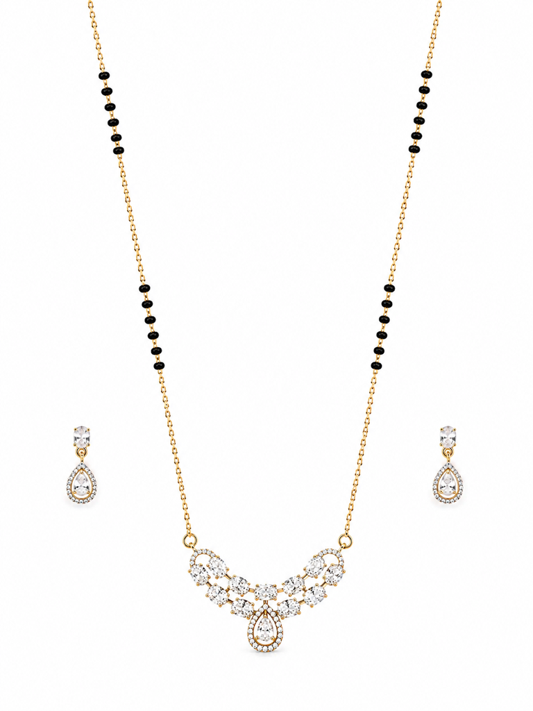 Eternity Solitaire Mangalsutra Necklace Set : YI24A1032N