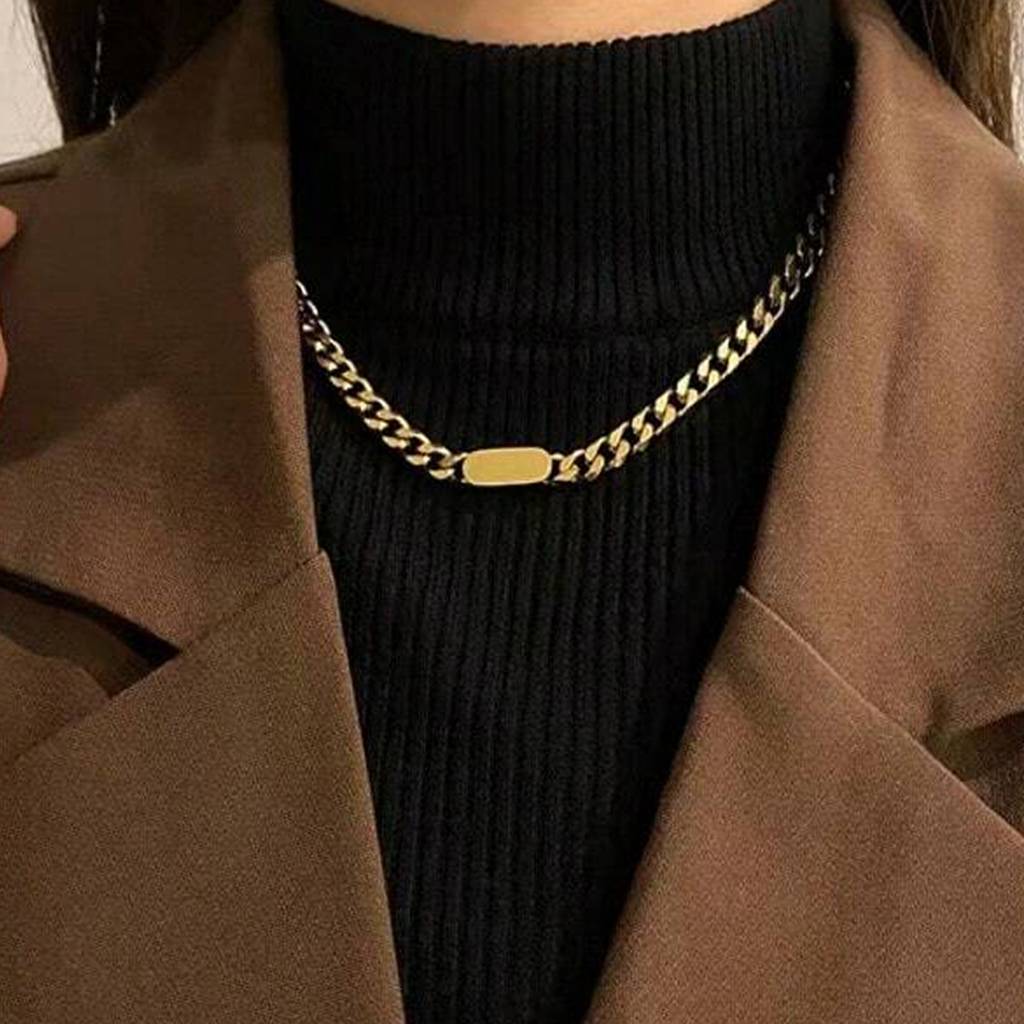 Gold Plated Cuban Link Chain Necklace Fashion Jewellery For Men & Boys : PX9CH181G