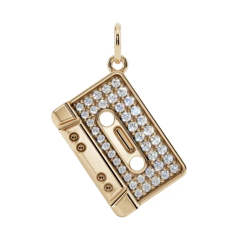 The Mixtape Muse Semi Silver Pendant Necklace : CSTE-SM-C-G