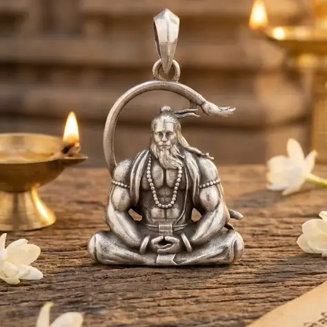 Hanuman Silver Pendant : ZV-PEN-HNU-034