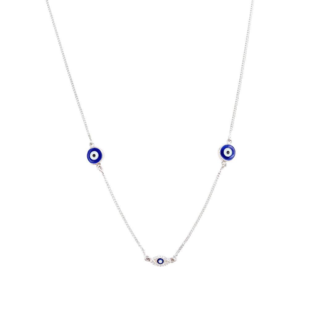 Evil Eye Necklace : silver-necklace-evil-eye-2