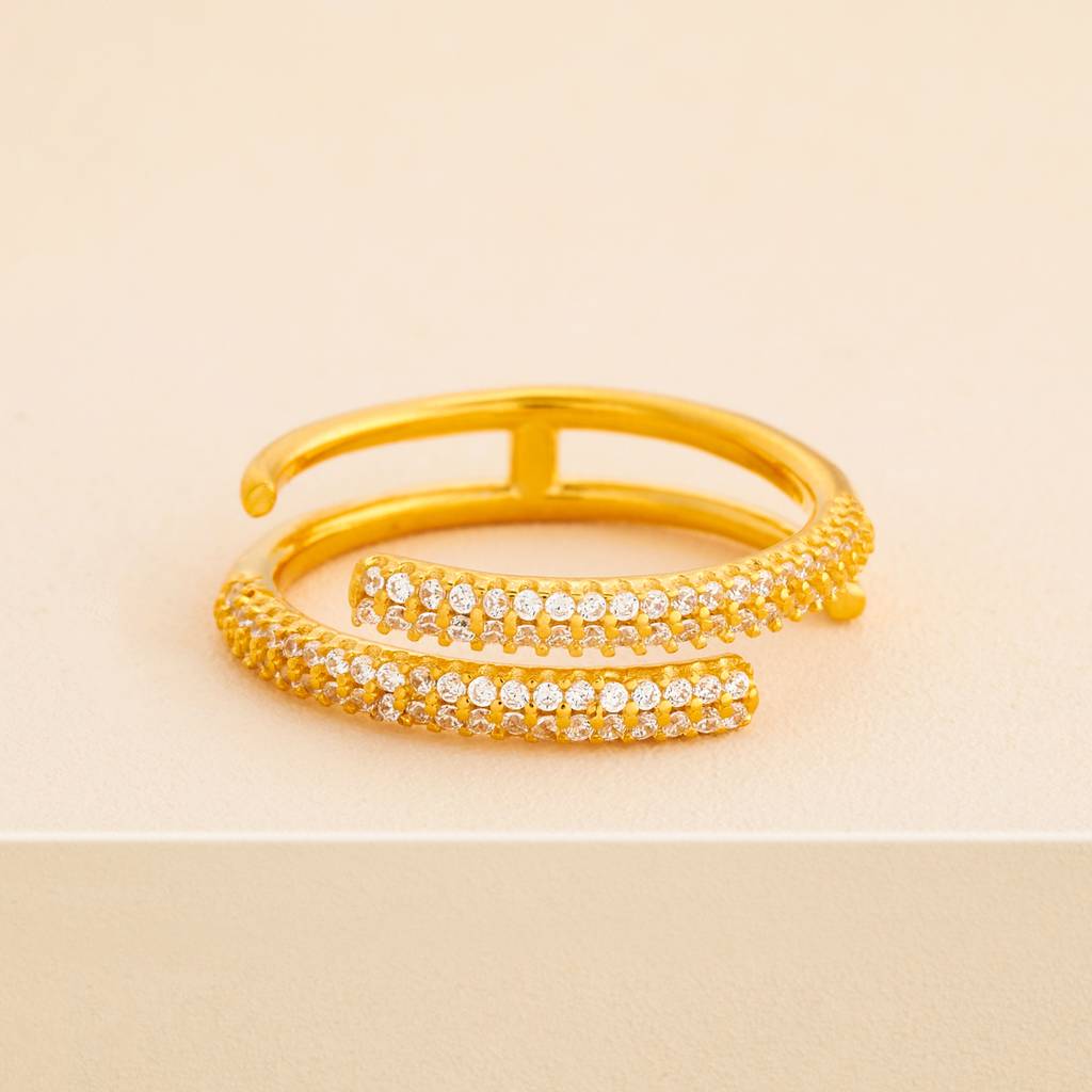 White Gold Plated - Office Wear Silver Finger Ring - 465937 : 465937