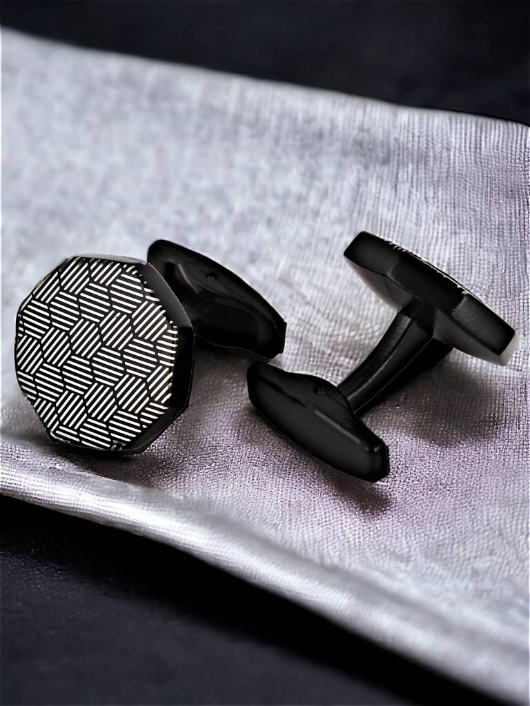 Men _Jewellery Sleeve Button Cuff Shirt Button, Blazer Cufflinks Pair Set For Men : 260-CHC4-1087-BL