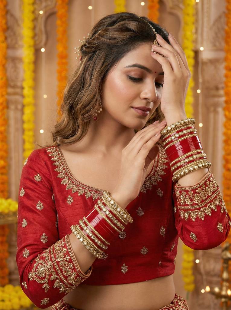 Antique Punjabi Bridal Chuda : HB-46-24