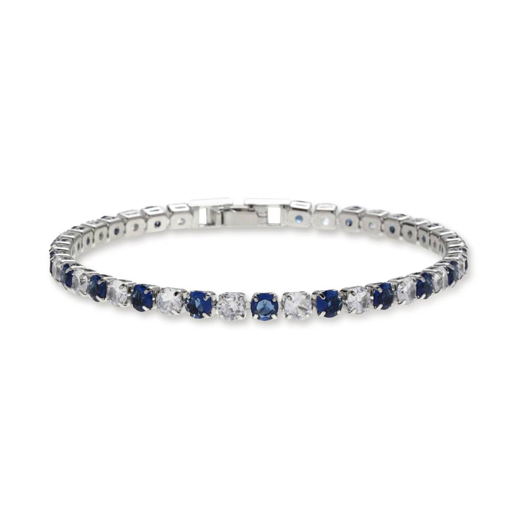 Two Tone Radiance Tennis Bracelet : MB1S0979-S-BU