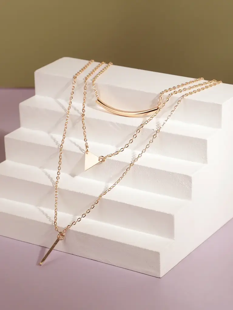 Serenity-Gold Plated Designer Pendant Chain : SOHNCK7057