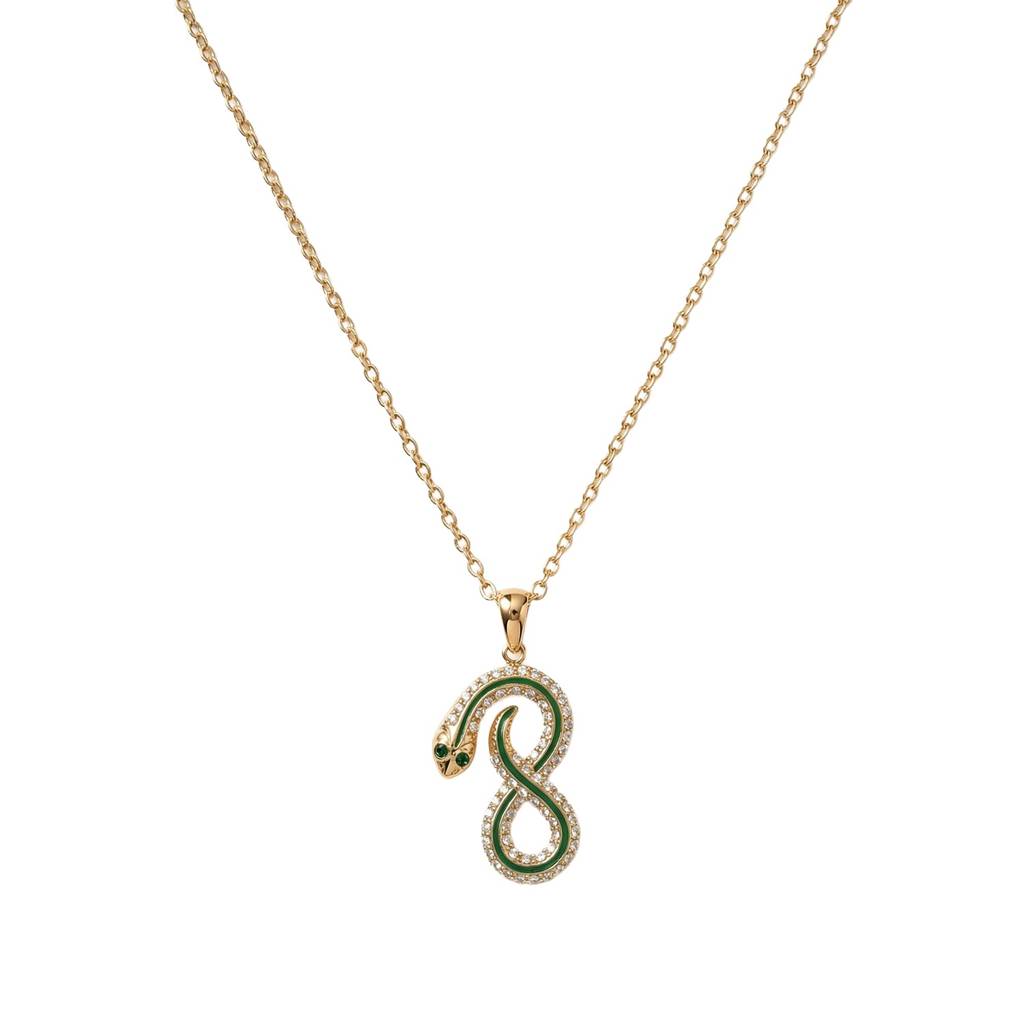 Glam Serpent Spark Necklace For Women - Waterproof & Anti-Tarnish : NK0742