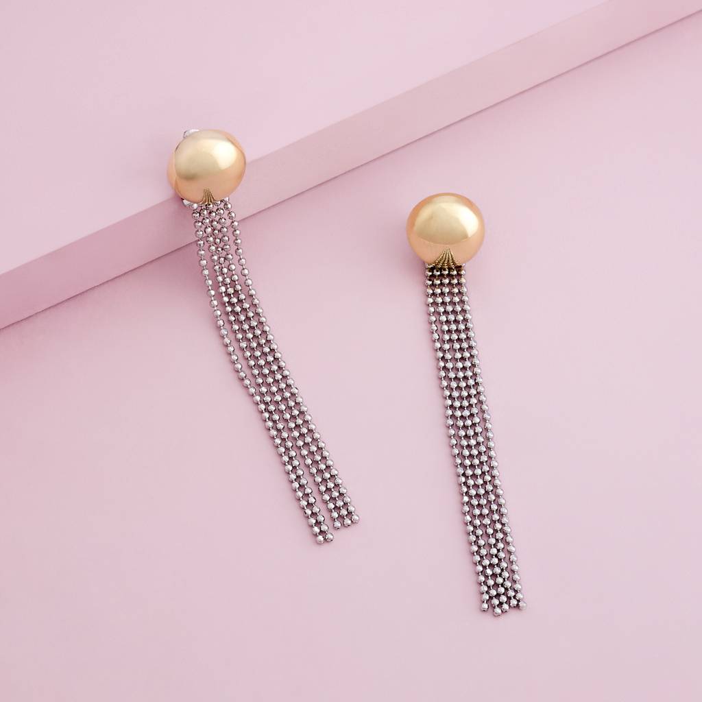 Rhodium-Gold - Plated Casual Wear Trendy Earring - 450735 : 450735