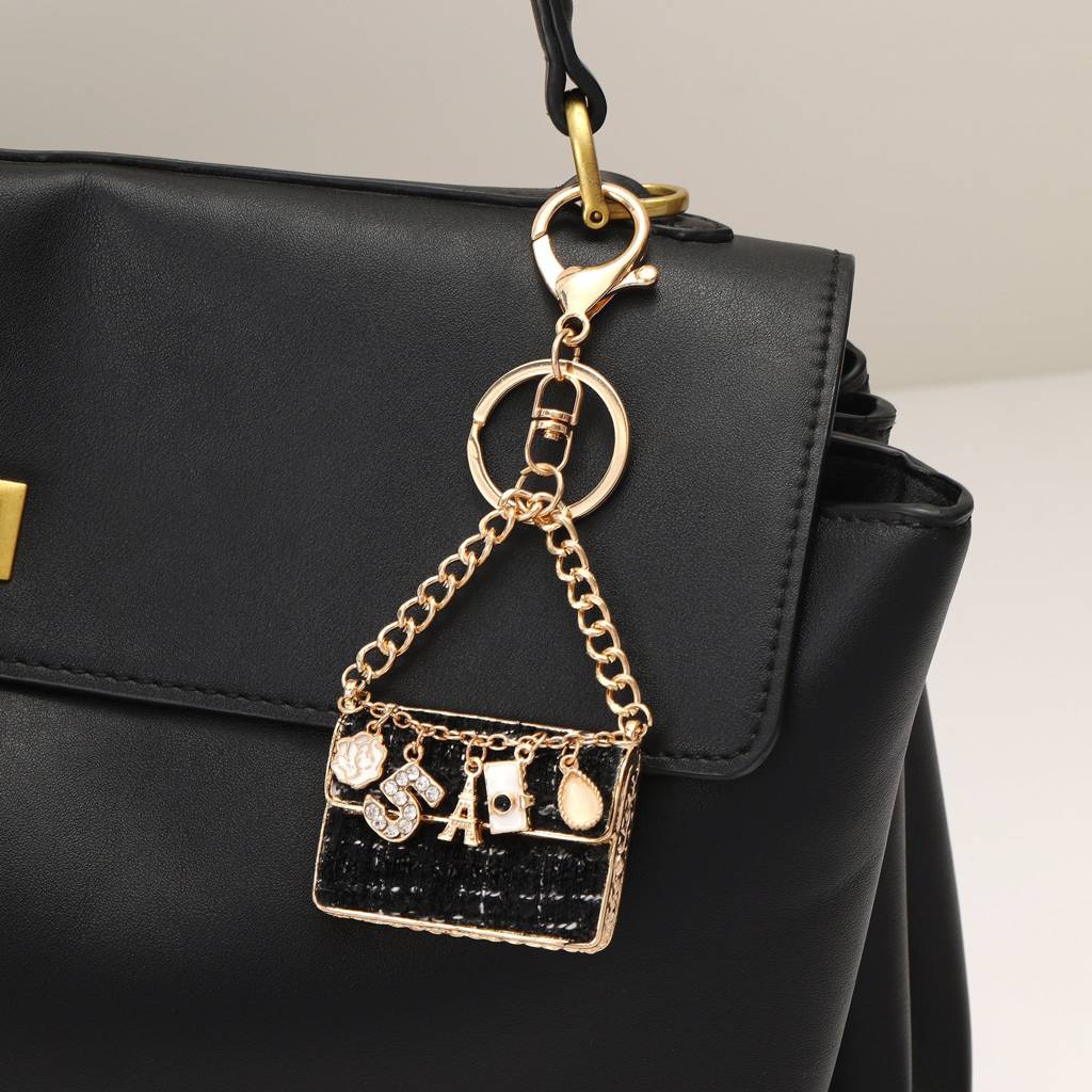 Mini Paris Purse Bag Charm : C-BG-0063-G-BK