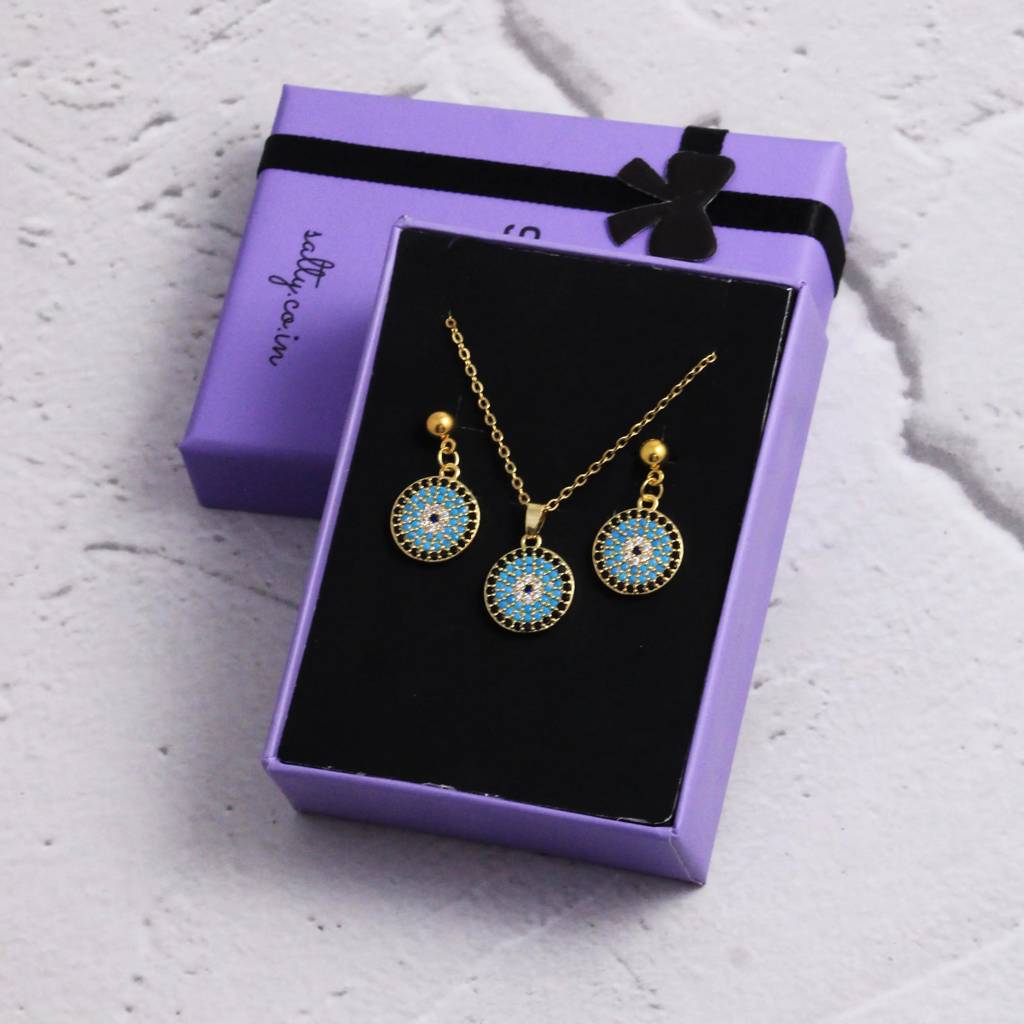 Enigmatic Circles Earrings And Necklace Set : EN21499