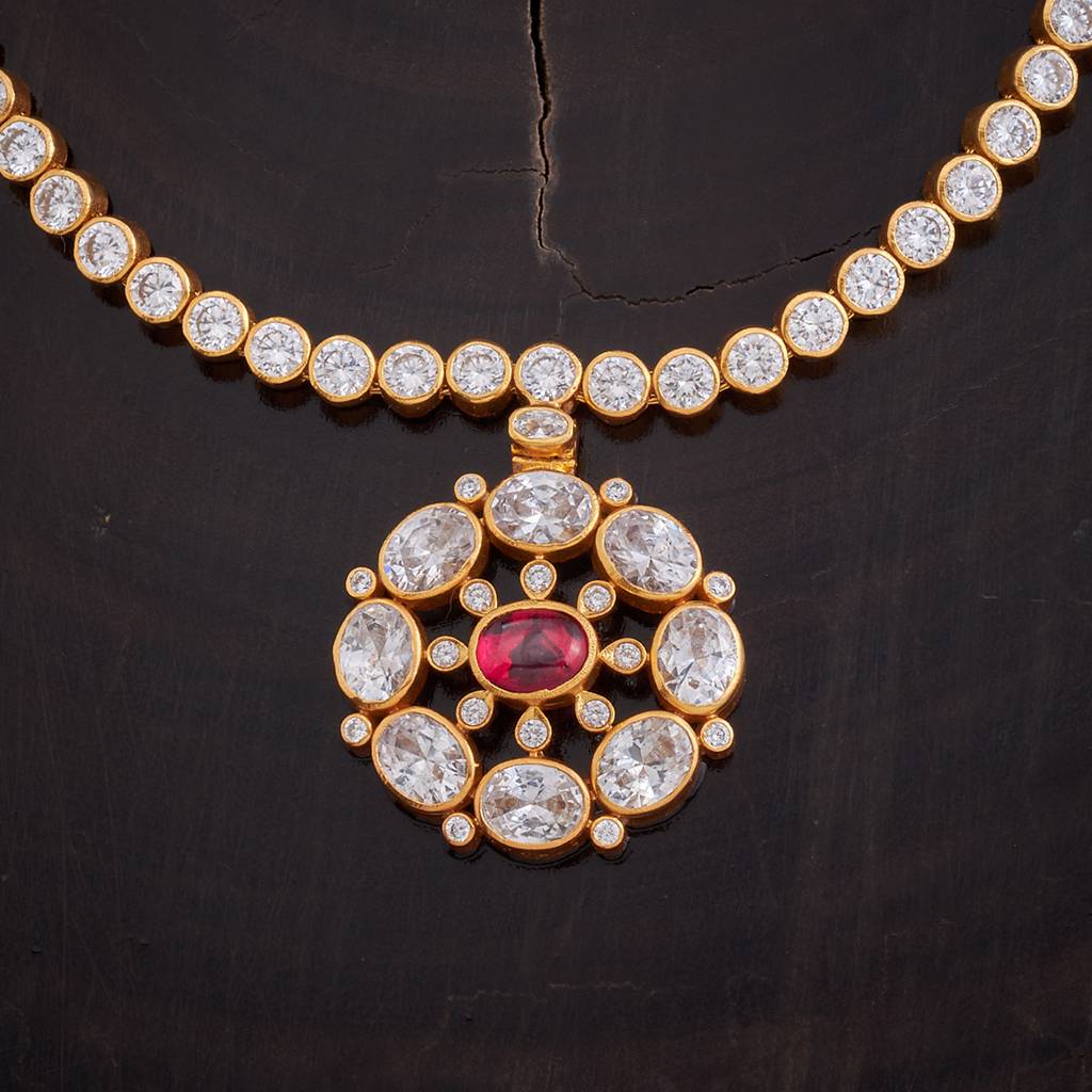Ruby Gold - Plated Bridesmaid Temple Necklace - 442949 : 442949