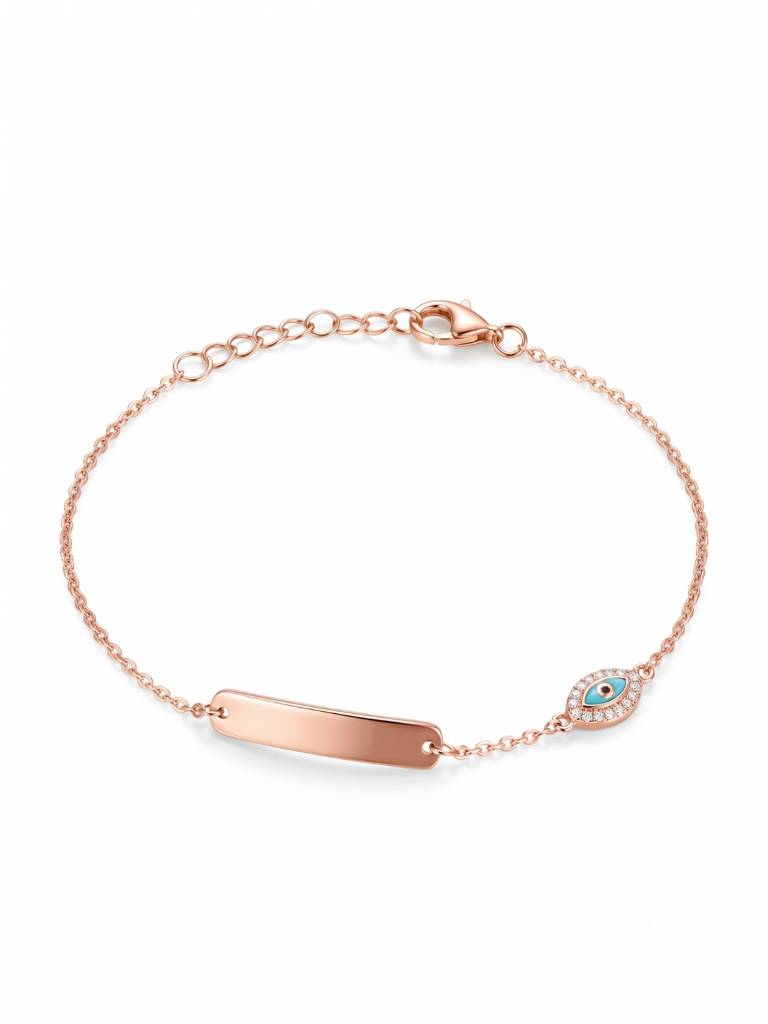 925 Silver Roseglow Identity Bracelet For Women : BR-88