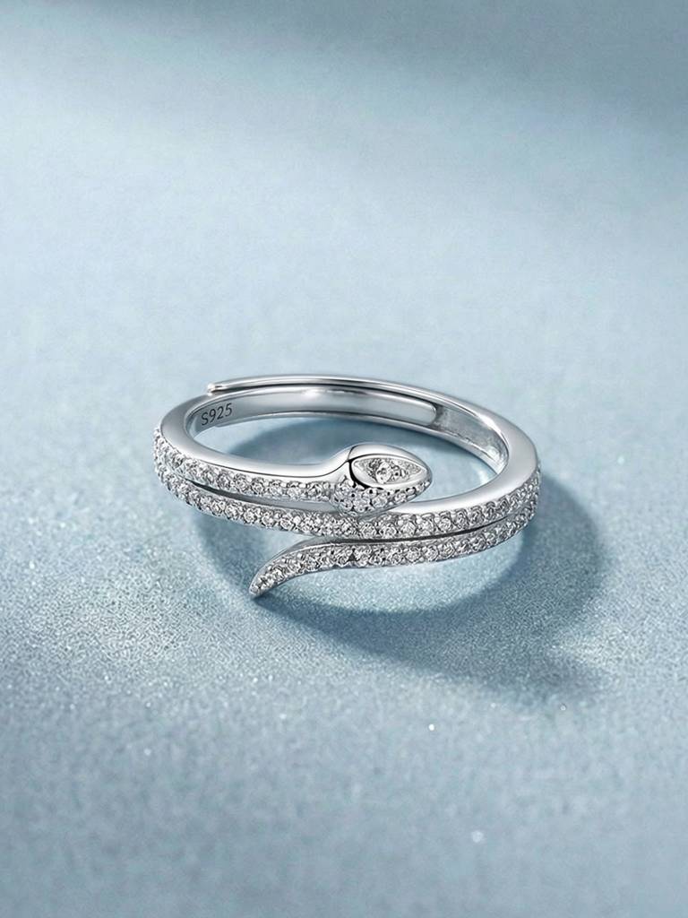 Luna Coil 925 Sterling Silver Ring For Women : RGIS0022-A