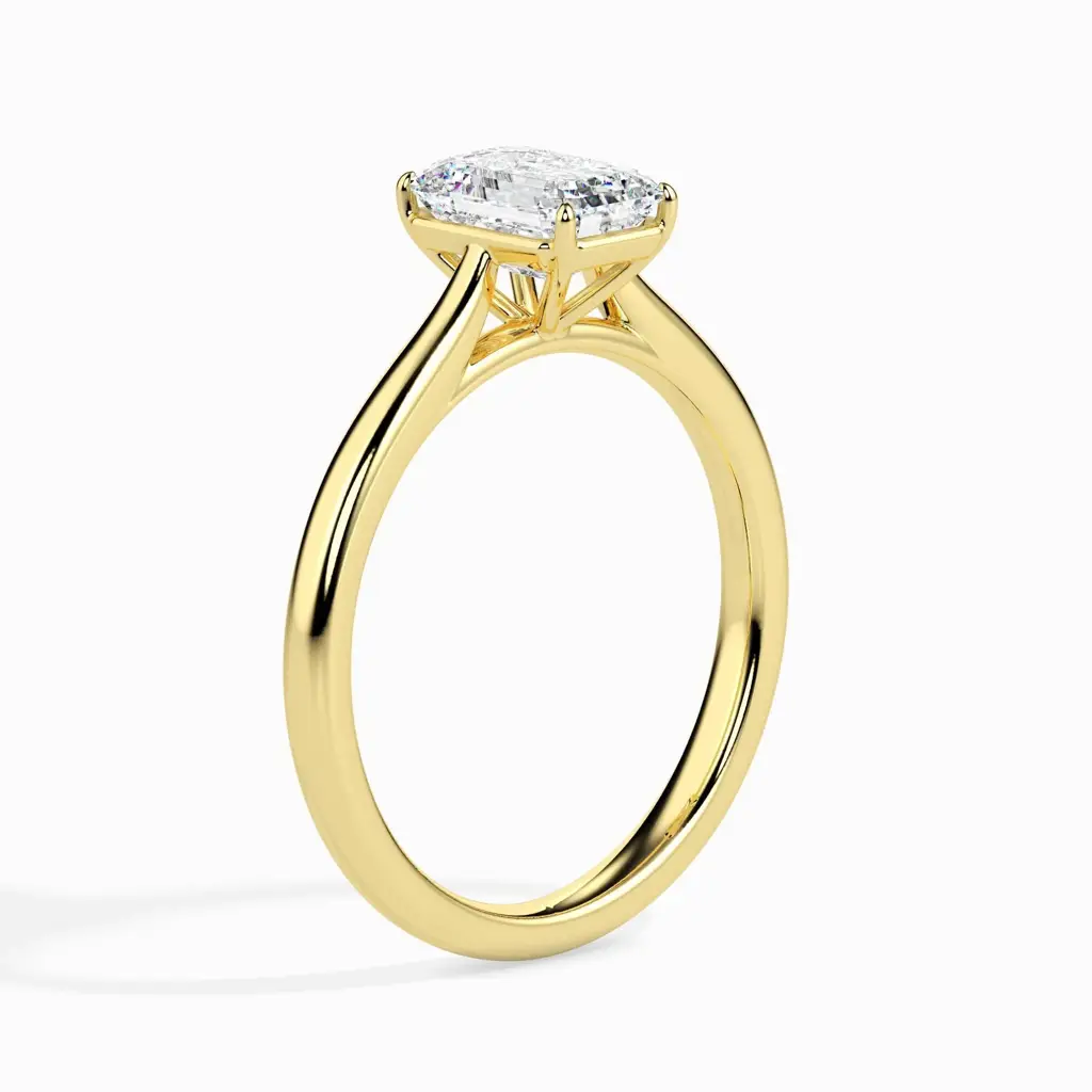 1 Carat Emerald Solitaire Ring : 09kYellowZNR89F10