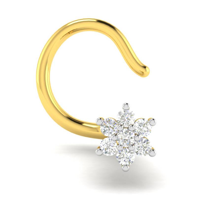 Avsar 9K Bis Hallmarked | Nosepin For Women/Girls |  Avno025 : AVNO025YC