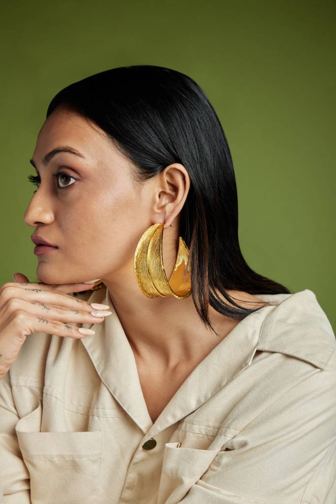 Solitude Earrings - 18K Gold Plated, Anti Tarnish : CF_EARRINGS_SOLITUDE_GOLD