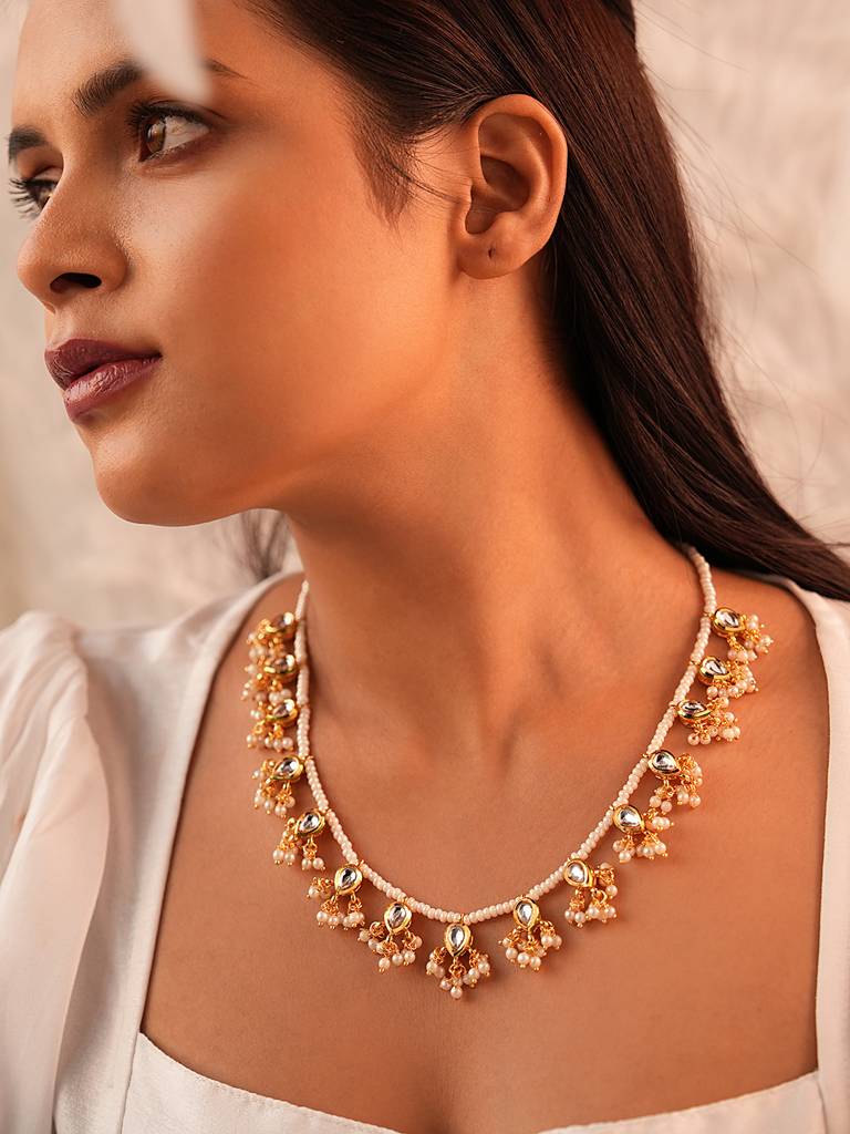 Pearl Grace Pachi Kundan Necklace : 496NKS23UM