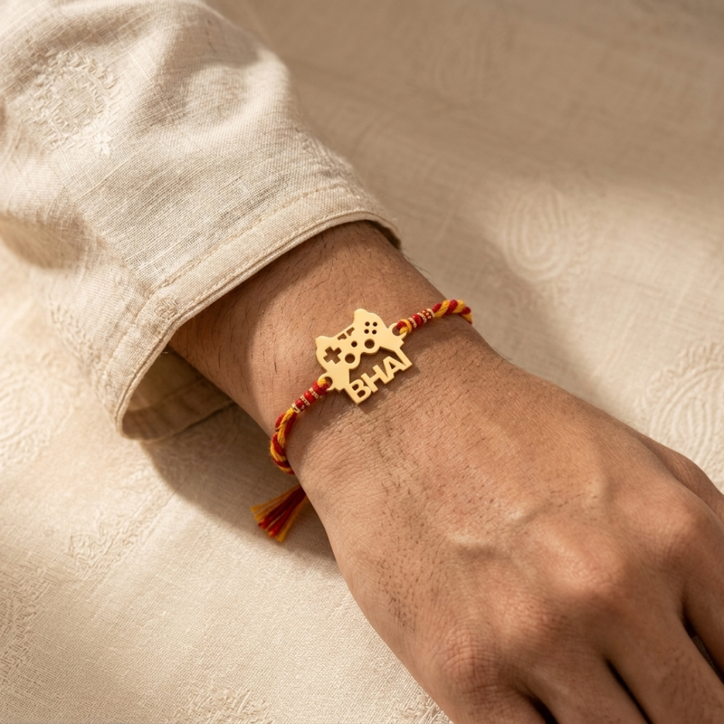 Gaming Bro 925 Sterling Silver Rakhi For Brother : RB-0011