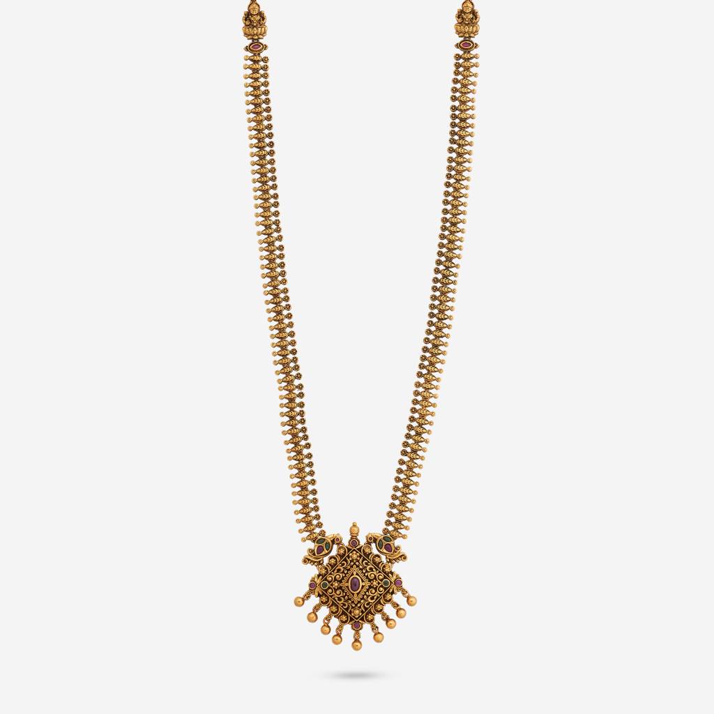 Ruby-Green Gold - Plated Bridesmaid Antique Necklace - 452361 : 452361