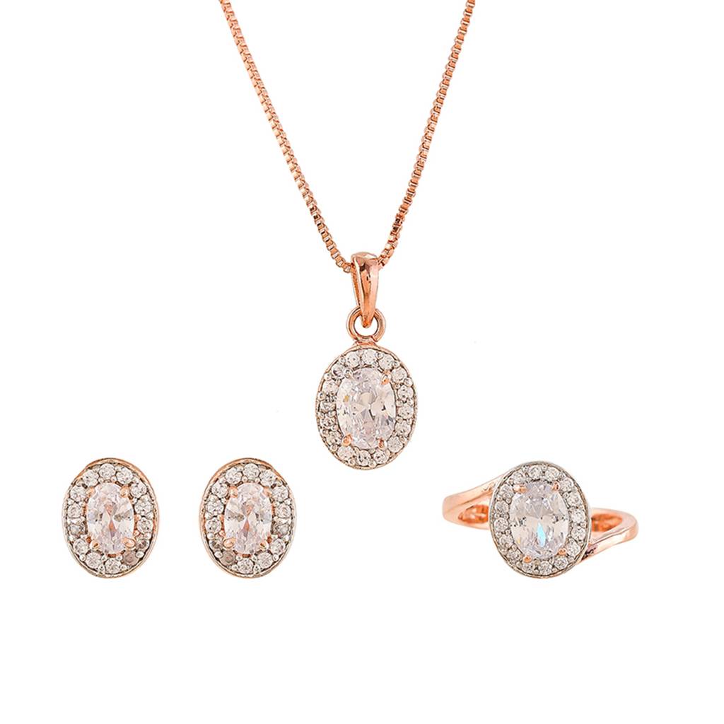 Sparkling Essentials White Oval Cut Zirconia Box Set : 8905124480184