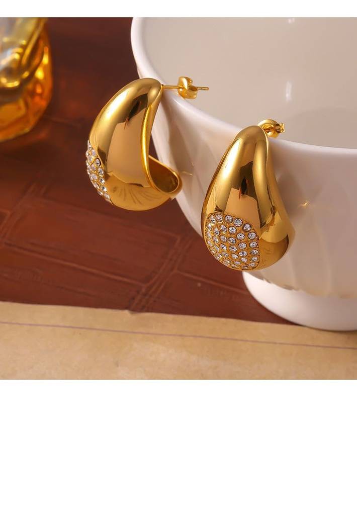 Aira Dual Tone Link Earrings | Trendy Fashion Jewelry For Parties Jewelry For Everyday Wear, Office, Party, A : DSVDYJ05250169