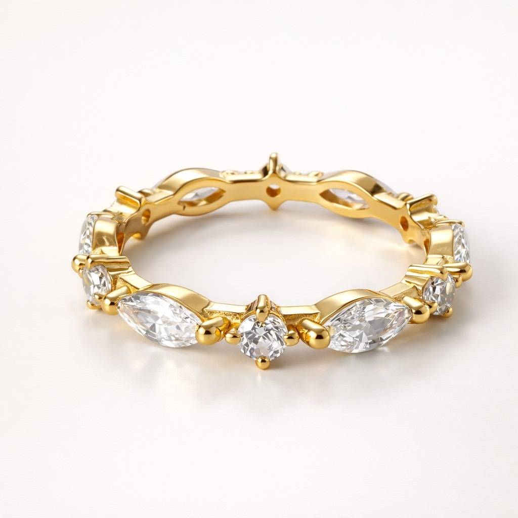 Marquise Diamond Eternity Ring : Marquise-Diamond-Eternity-Ring-GV5