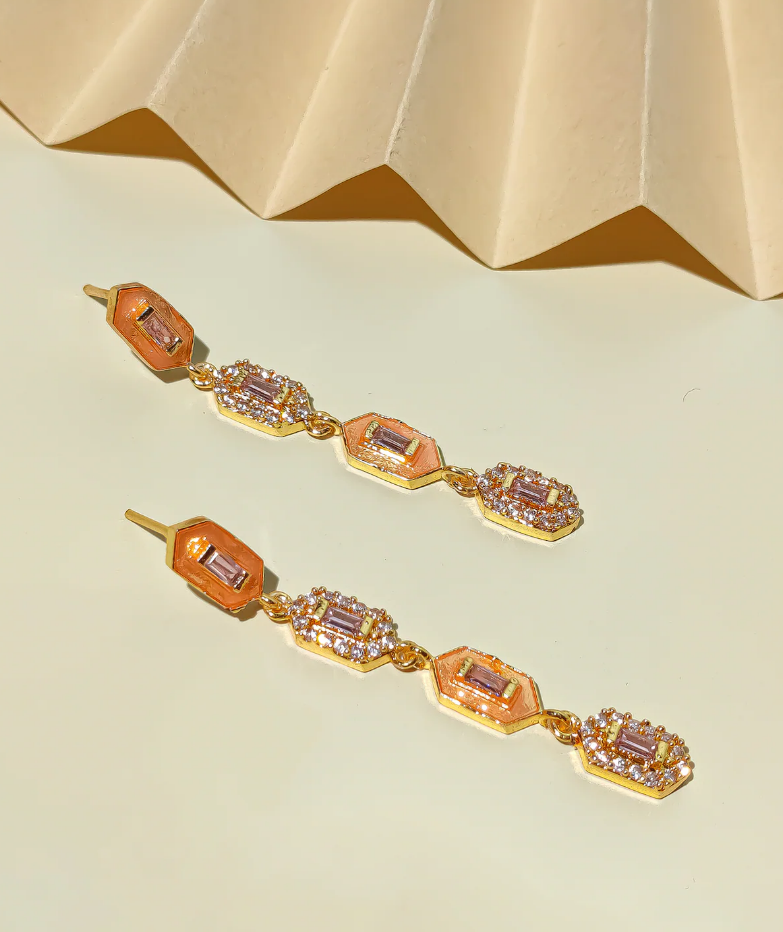 Blissful Colours Meenakari  Long Earrngs : DBC02LE