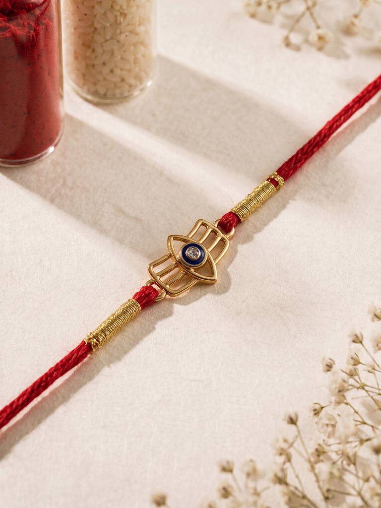 Evil Eye Fine Silver Rakhi : RKS0018